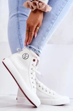 Trampki Damskie Cross Jeans|Trampki Damskie Wysokie></noscript>Cross Jeans Damskie Wysokie Trampki JJ2R4056C Białe