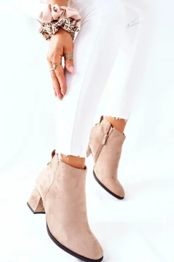 Sale Buty damskie Vinceza Damskie Zamszowe Botki Beżowe Ardmore