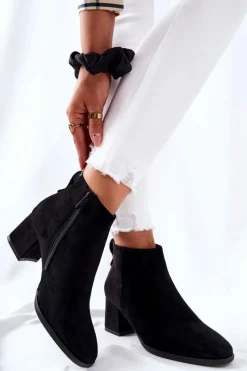 Botki Na Słupku|Czarne Botki>Buty damskie Vinceza Damskie Zamszowe Botki Czarne Ardmore