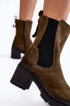 Czarne Botki|Botki Zimowe Damskie><noscript><img width=