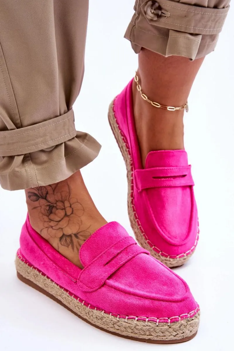 Czarne Espadryle>Boto Damskie Zamszowe Espadryle Fuksja Keyla