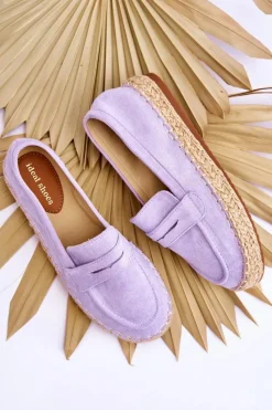 Outlet Damskie Zamszowe Espadryle Fioletowe Keyla Damskie Czarne Espadryle