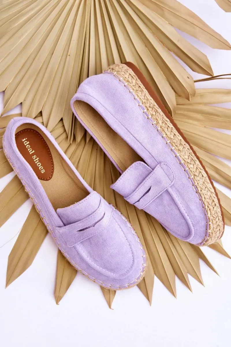 Outlet Damskie Zamszowe Espadryle Fioletowe Keyla Damskie Czarne Espadryle