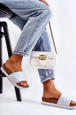 Sale Boto Damskie Zamszowe Klapki Na Masywnej Platformie Niebieskie Heritta