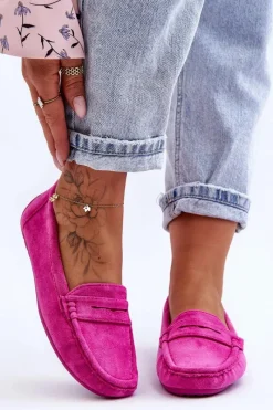 New Damskie Zamszowe Mokasyny Różowe Lenvie Damskie Loafersy Damskie|Mokasyny Damskie Zamszowe