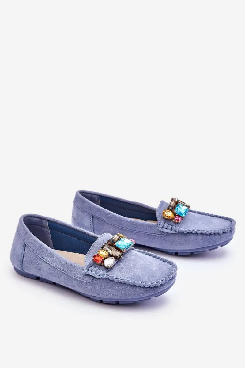 Clearance Damskie Zamszowe Mokasyny Z Kryształkami e Lucille Damskie Loafersy Damskie|Mokasyny Damskie Zamszowe