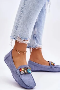 Clearance Damskie Zamszowe Mokasyny Z Kryształkami e Lucille Damskie Loafersy Damskie|Mokasyny Damskie Zamszowe