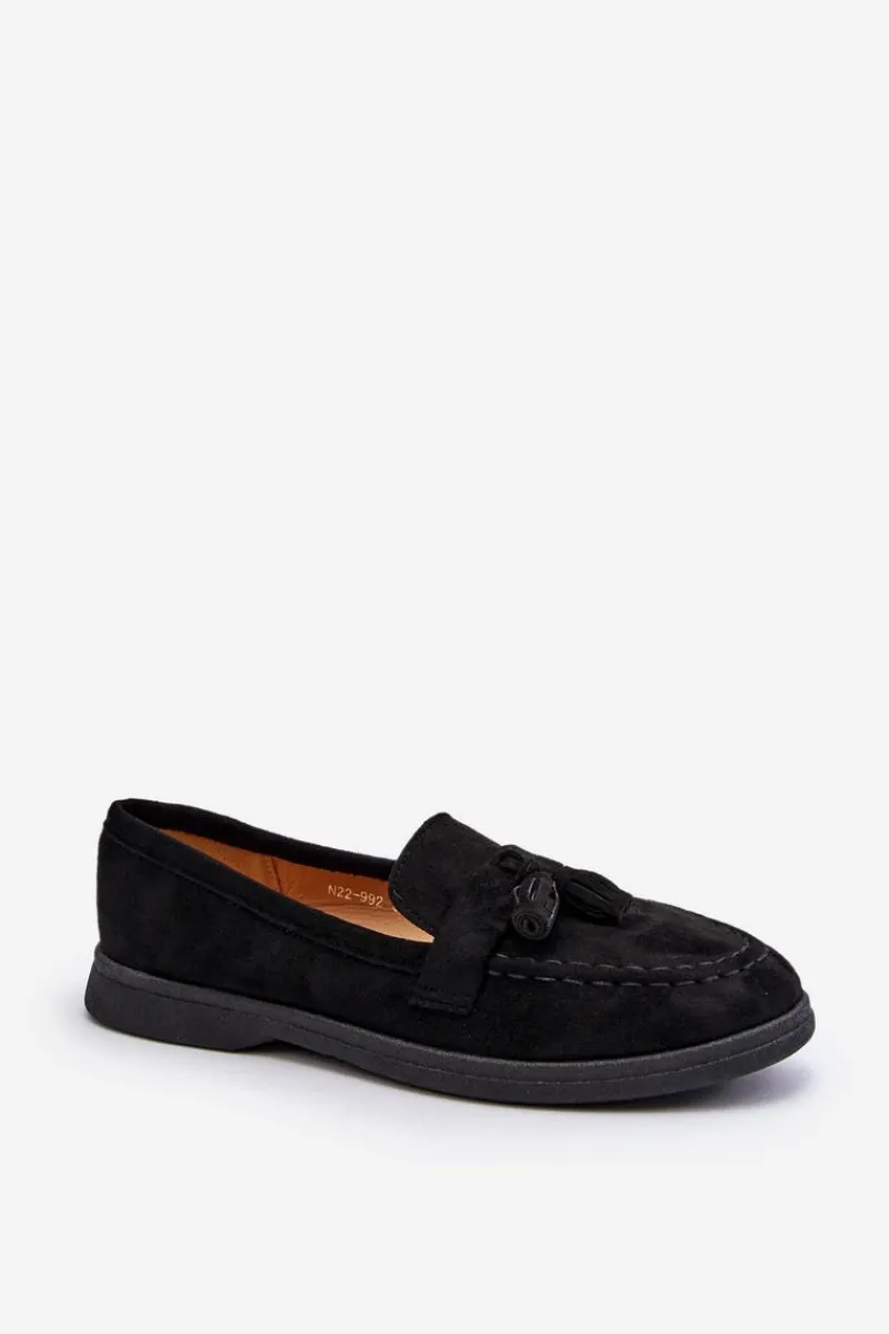 New Damskie Zamszowe Mokasyny Czarne Dansitu Damskie Loafersy Damskie|Mokasyny Damskie Zamszowe