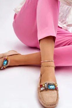 Loafersy Damskie|Mokasyny Damskie Zamszowe><noscript><img width=