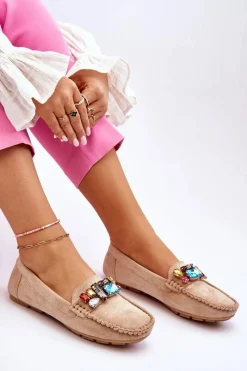 Loafersy Damskie|Mokasyny Damskie Zamszowe><noscript><img width=