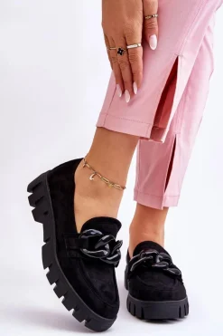 Mokasyny Na Platformie|Mokasyny Damskie Zamszowe>Buty damskie Vinceza Damskie Zamszowe Mokasyny Na Platformie Czarne Bennett