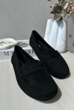 Hot Boto Damskie Zamszowe Mokasyny Czarne Lenvie