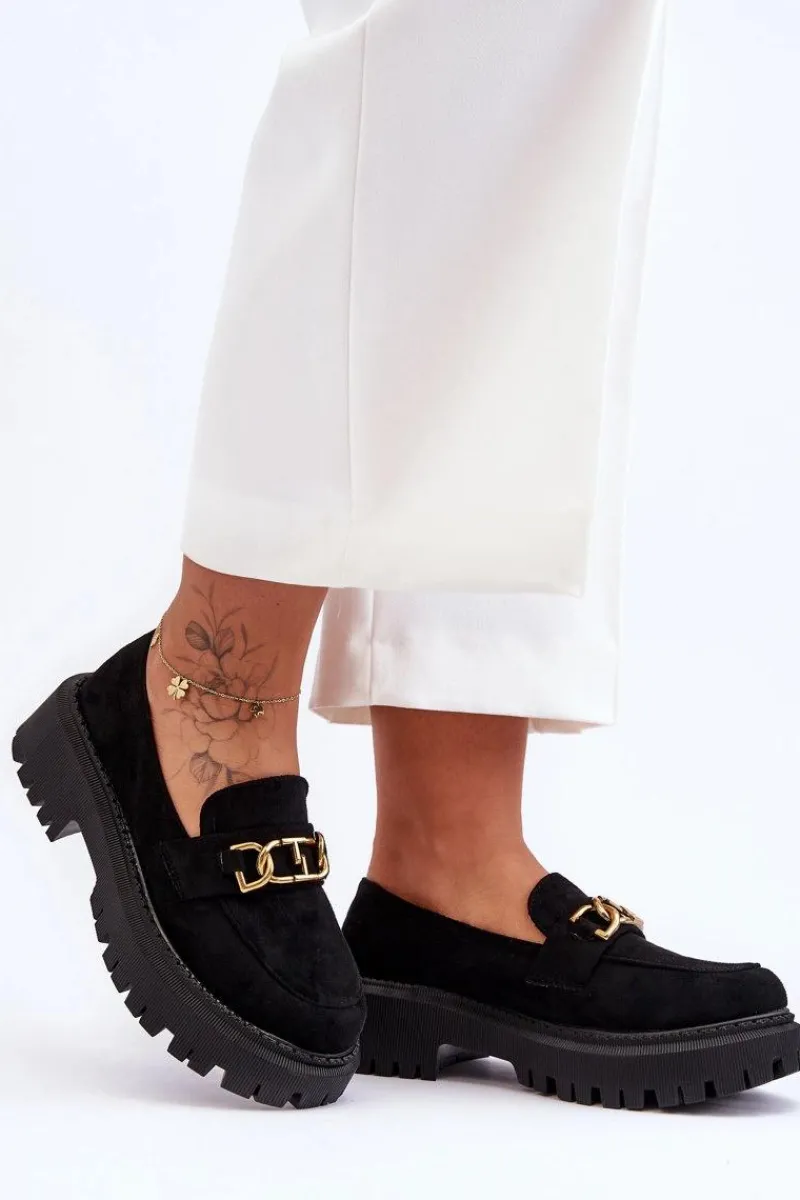 Sale Damskie Zamszowe Mokasyny Na Platformie Czarne Larey Damskie Mokasyny Na Platformie|Mokasyny Damskie Zamszowe