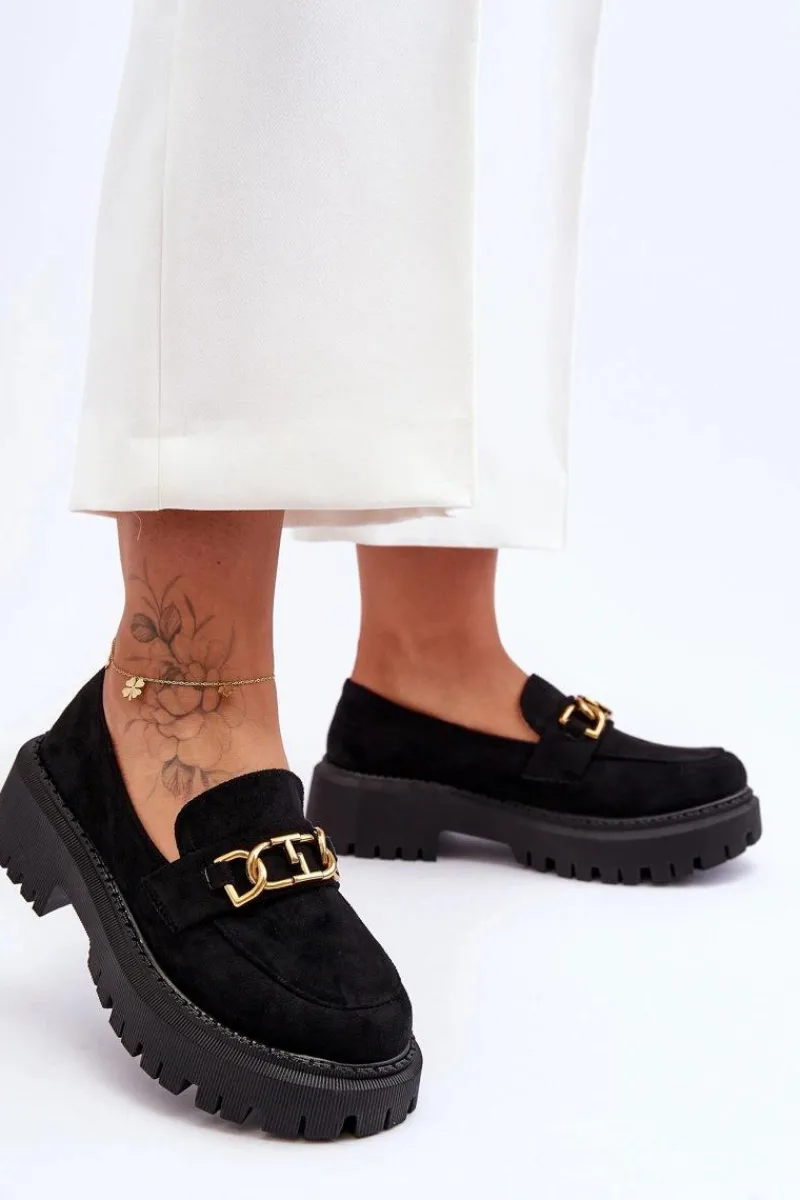 Sale Damskie Zamszowe Mokasyny Na Platformie Czarne Larey Damskie Mokasyny Na Platformie|Mokasyny Damskie Zamszowe