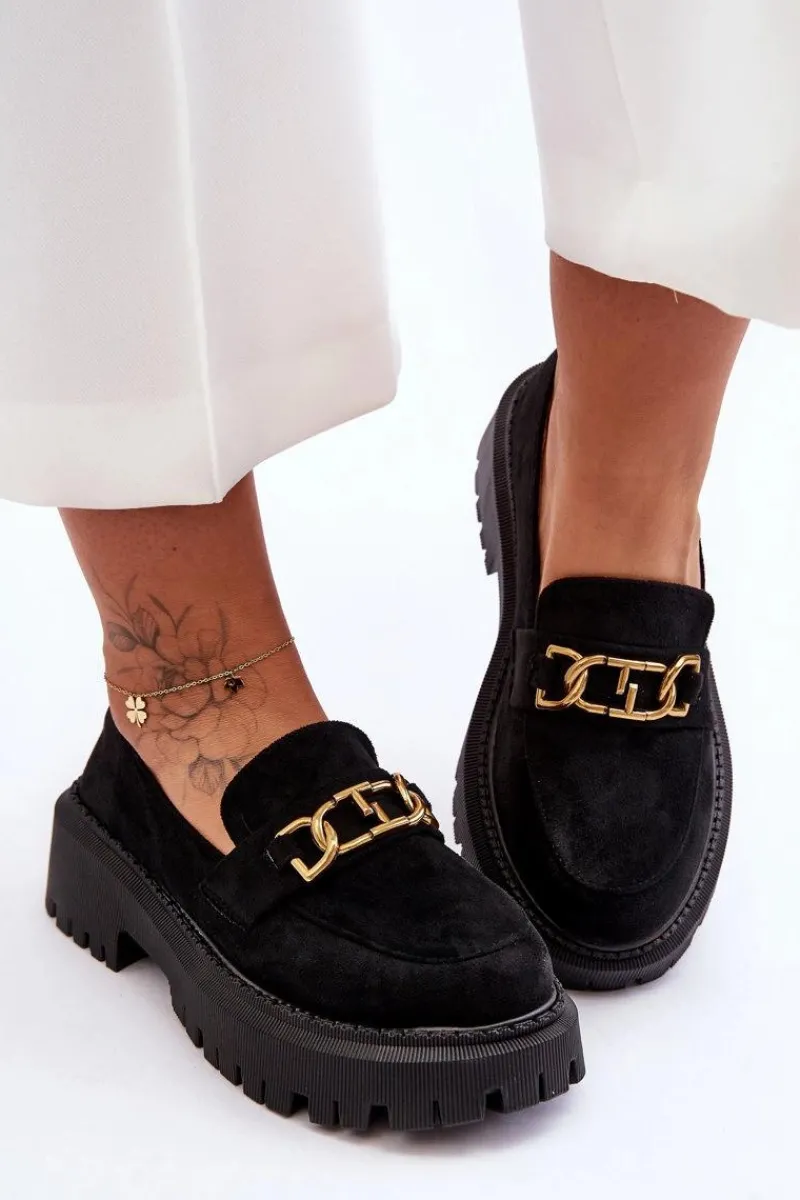 Sale Damskie Zamszowe Mokasyny Na Platformie Czarne Larey Damskie Mokasyny Na Platformie|Mokasyny Damskie Zamszowe