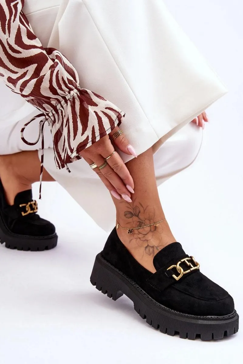 Sale Damskie Zamszowe Mokasyny Na Platformie Czarne Larey Damskie Mokasyny Na Platformie|Mokasyny Damskie Zamszowe