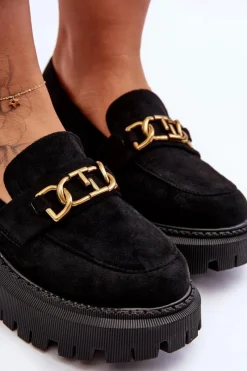 Sale Damskie Zamszowe Mokasyny Na Platformie Czarne Larey Damskie Mokasyny Na Platformie|Mokasyny Damskie Zamszowe