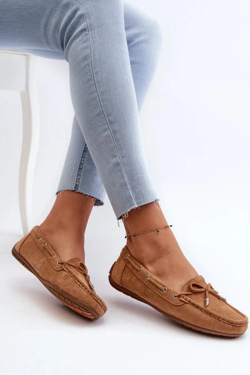 Sale Damskie Zamszowe Mokasyny Camel Si Passione Damskie Loafersy Damskie|Mokasyny Damskie Zamszowe