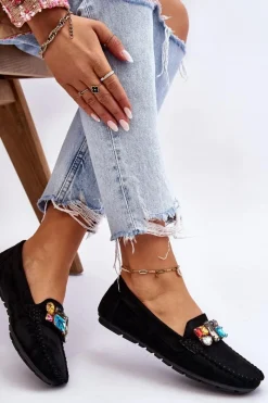 Loafersy Damskie|Mokasyny Damskie Zamszowe><noscript><img width=