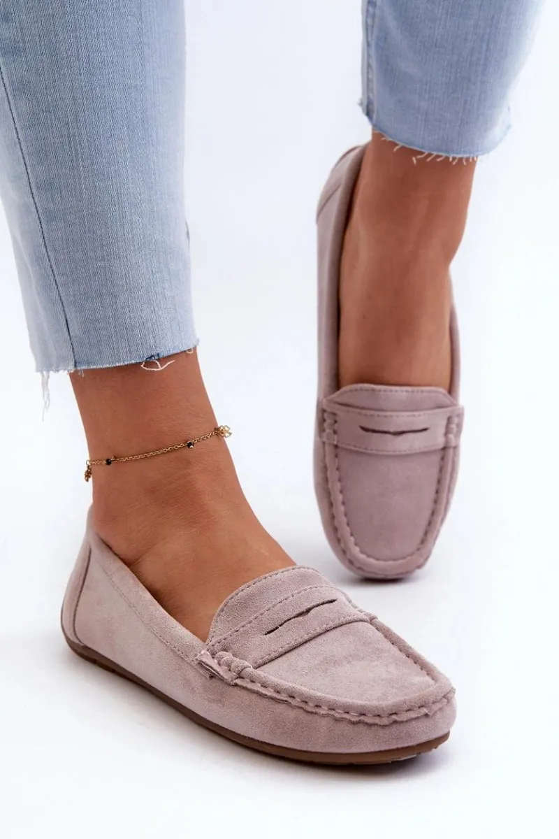 Loafersy Damskie|Mokasyny Damskie Zamszowe>Boto Damskie Zamszowe Mokasyny Fioletowe Lenvie Fioletowy