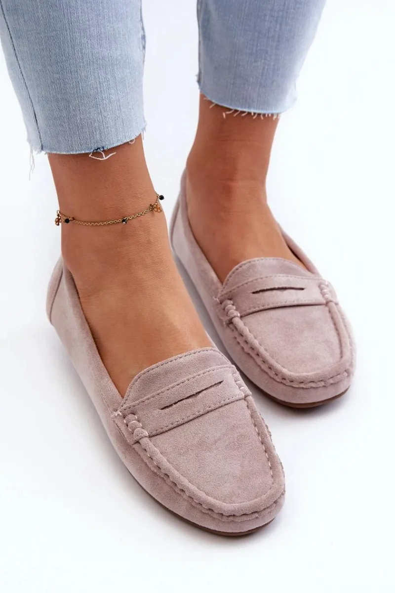 Loafersy Damskie|Mokasyny Damskie Zamszowe>Boto Damskie Zamszowe Mokasyny Fioletowe Lenvie Fioletowy