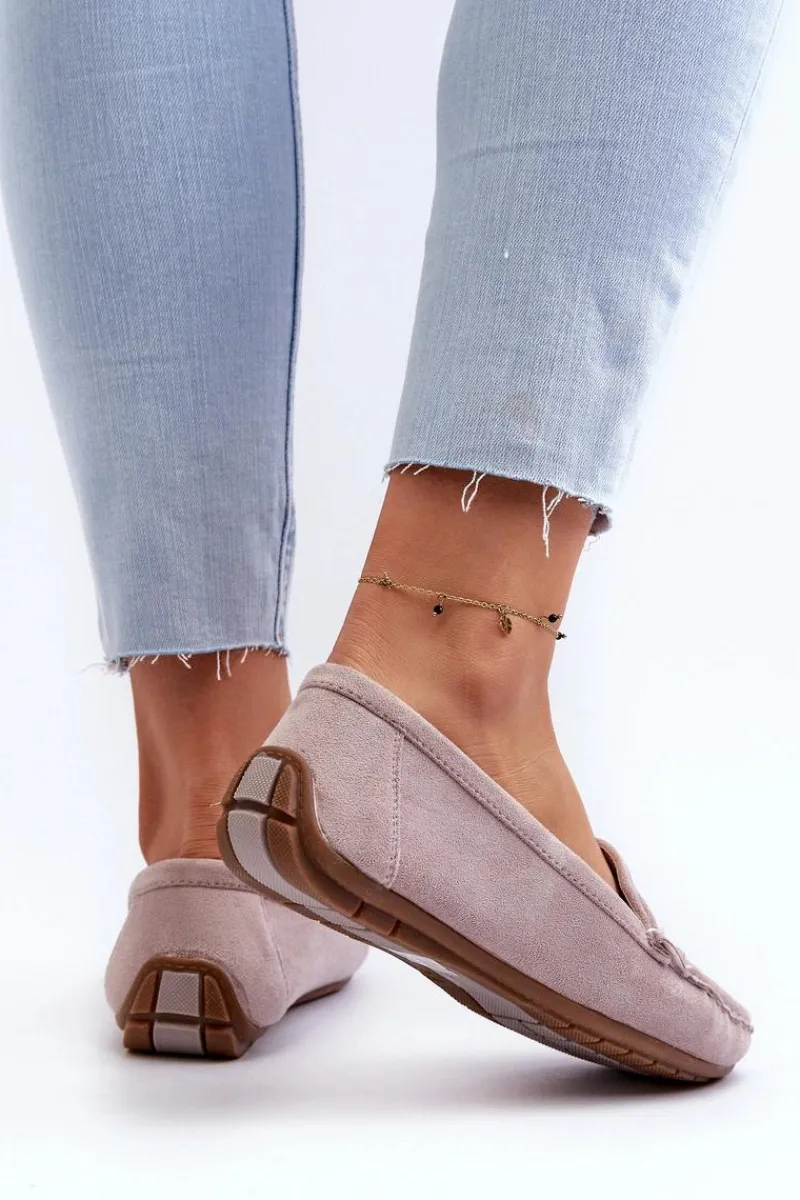 Loafersy Damskie|Mokasyny Damskie Zamszowe>Boto Damskie Zamszowe Mokasyny Fioletowe Lenvie Fioletowy