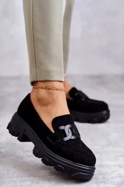 New Buty damskie Vinceza Damskie Zamszowe Półbuty Na Platformie Czarne Janne