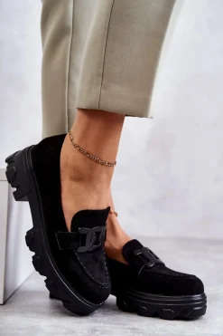 New Buty damskie Vinceza Damskie Zamszowe Półbuty Na Platformie Czarne Janne