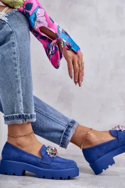 Mokasyny Damskie Zamszowe><noscript><img width=