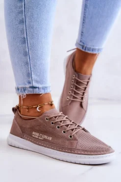 Clearance Evento Damskie Zamszowe Tenisówki Brązowe Cloesa