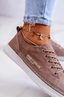 Clearance Evento Damskie Zamszowe Tenisówki Brązowe Cloesa