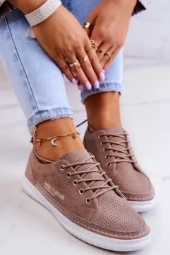 Clearance Evento Damskie Zamszowe Tenisówki Brązowe Cloesa