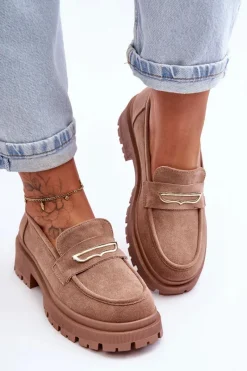 Mokasyny Na Platformie|Mokasyny Damskie Zamszowe></noscript>Boto Damskie Zamszowe Wsuwane Mokasyny Ciemnobeżowe Pure Love