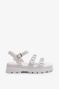 Sandały Płaskie><noscript><img width=