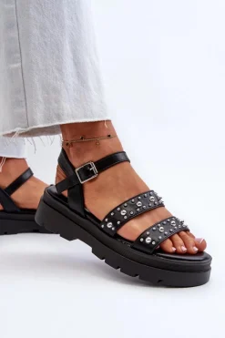 Sandały Płaskie><noscript><img width=