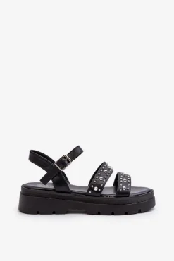 Sandały Płaskie><noscript><img width=