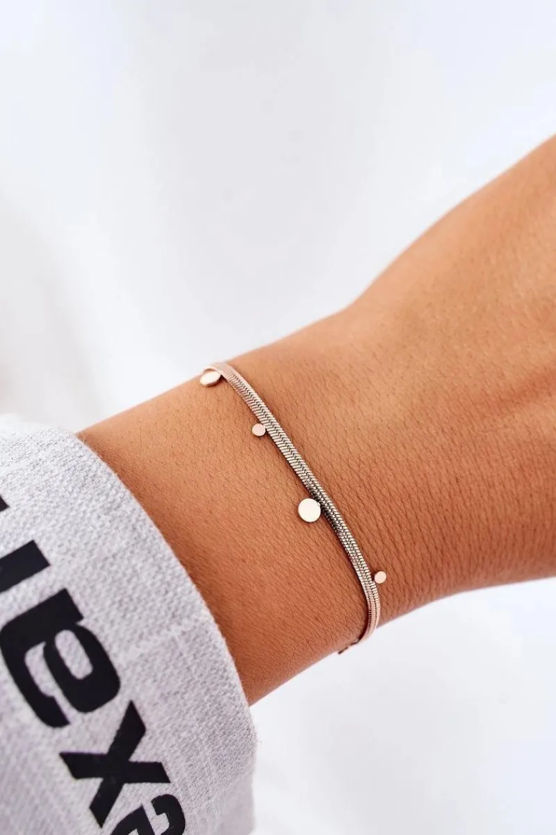 Bransoletki>Glam Chic Delikatna Bransoletka Na Łańcuszku Różowe Złoto