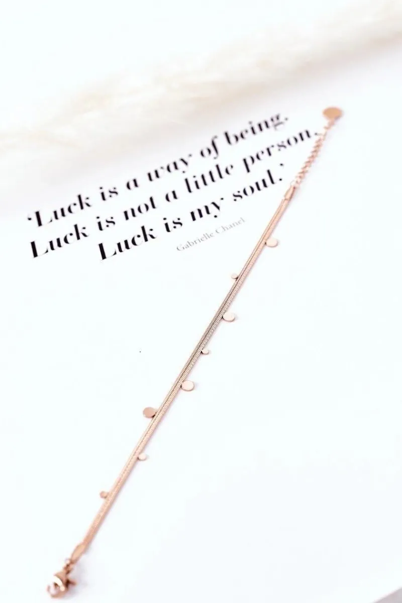 Bransoletki>Glam Chic Delikatna Bransoletka Na Łańcuszku Różowe Złoto