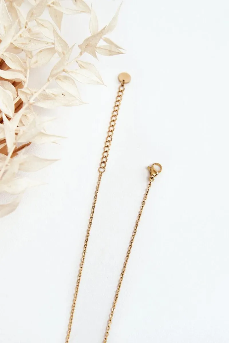 Naszyjniki>Glam Chic Delikatny Łańcuszek Z Sercami Złoty