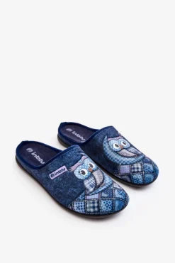Sale INBLU Domowe Klapki Klapki Sowa GF000018 Granatowe