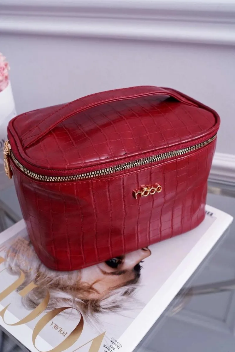 Duża Damska Kosmetyczka Czerwona NCOS-I0331-C005 Damskie Torebki Nobo|Kosmetyczki Damskie