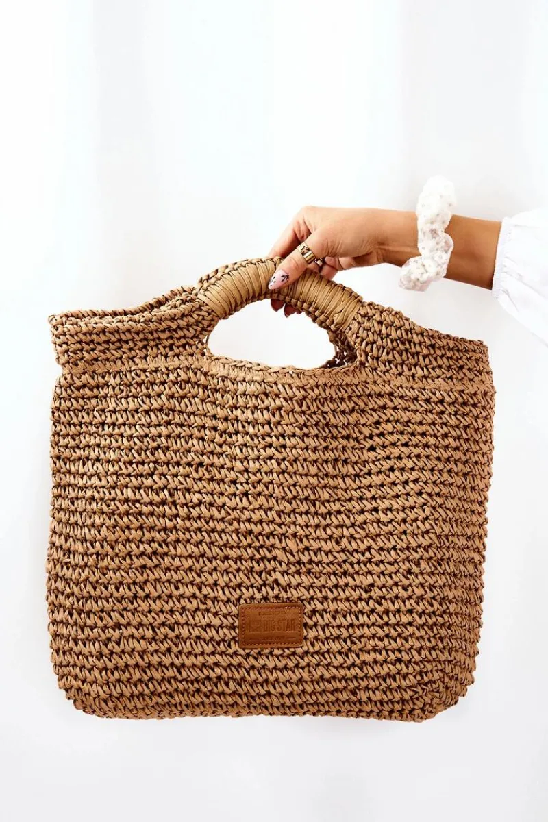 Torebki Klasyczne>Big Star Shoes Duża Damska Torebka Big Star JJ574103 Beżowa