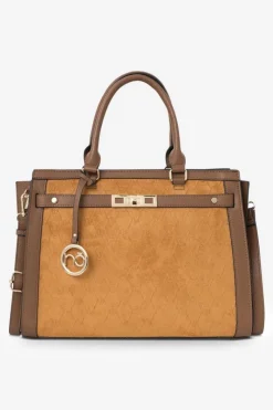 New Nobo Duża Klasyczna Torebka R1710-C017 Karmelowo-Brązowa