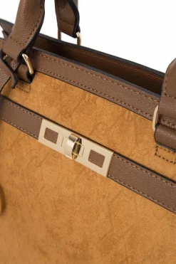 New Nobo Duża Klasyczna Torebka R1710-C017 Karmelowo-Brązowa