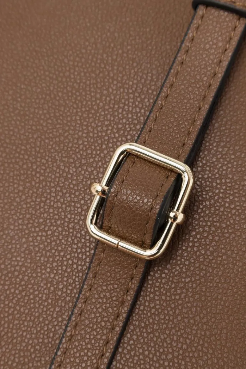 New Nobo Duża Klasyczna Torebka R1710-C017 Karmelowo-Brązowa