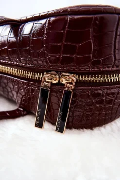 Discount Duża Kosmetyczka CSM0080-017 Brązowa Damskie Kosmetyczki Damskie