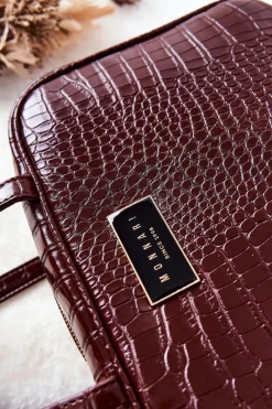 Discount Duża Kosmetyczka CSM0080-017 Brązowa Damskie Kosmetyczki Damskie