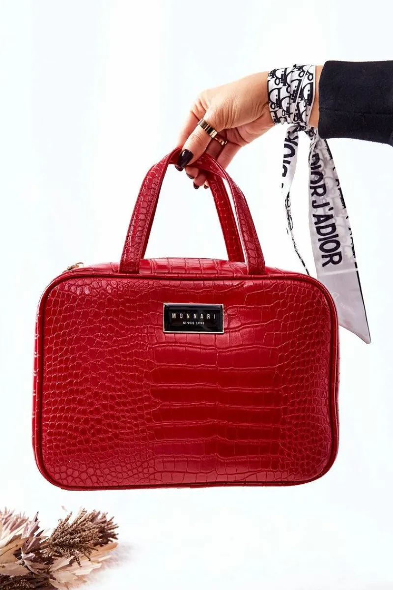 Online Monnari Duża Kosmetyczka CSM0080-005 Czerwona