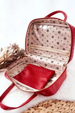 Online Monnari Duża Kosmetyczka CSM0080-005 Czerwona