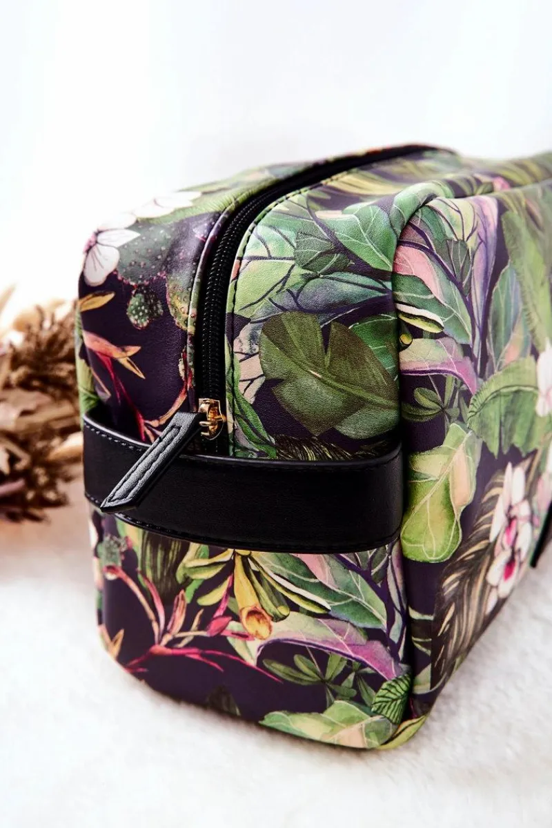 Kosmetyczki Damskie>Nobo Duża Kosmetyczka L0030-CM08 Czarno-Zielona